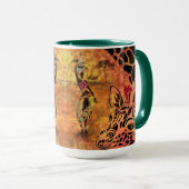 Afrikaans meisje en Giraffe - Vrienden - Kunstteke Mok (Voorkant rechts)