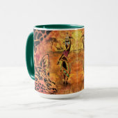 Afrikaans meisje en Giraffe - Vrienden - Kunstteke Mok (Voorkant links)