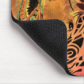 Afrikaans meisje en Giraffe - Vrienden - Kunstteke Muismat (Hoek)