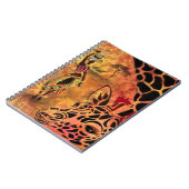Afrikaans meisje en Giraffe - Vrienden - Kunstteke Notitieboek (Linkerzijde)