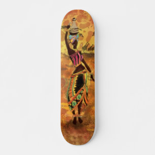 Afrikaans meisje en Giraffe - Vrienden - Kunstteke Persoonlijk Skateboard