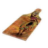 Afrikaans meisje en Giraffe - Vrienden - Kunstteke Snijplank (Hoek)