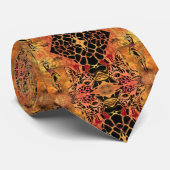 Afrikaans meisje en Giraffe - Vrienden - Kunstteke Stropdas (Opgerold)