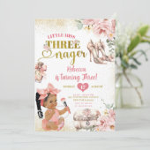 Afrikaans meisje kleine Miss Threenager derde verj Kaart (Staand voorkant)