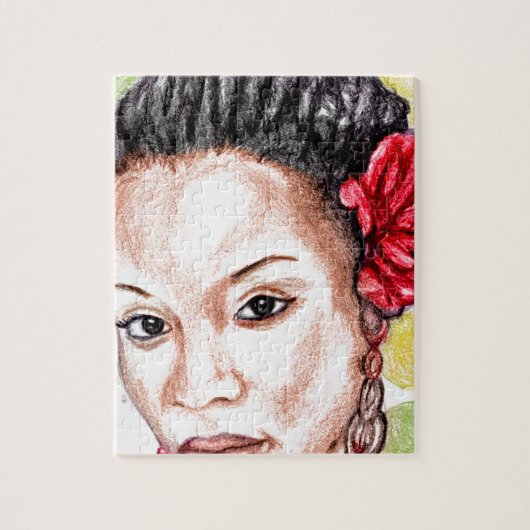 Afrikaans meisje legpuzzel (Verticaal)