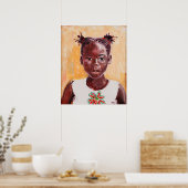Afrikaans meisje poster (Keuken)