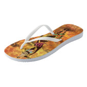 Afrikaans meisje - Tekening Teenslippers (Schuin)