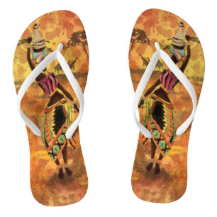 Afrikaans meisje - Tekening Teenslippers