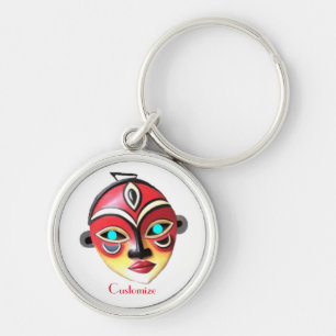 Afrikaans Meisjes Gezichtsmasker Thunder_Cove  Sleutelhanger