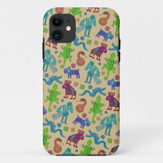 Afrikaans Mexicaans primitief tribaal patroon 1 Case-Mate iPhone Case (Achterkant)
