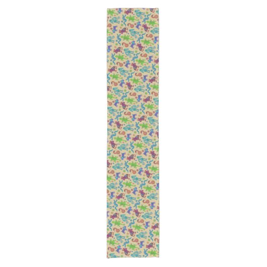 Afrikaans Mexicaans primitief tribaal patroon 1 Korte Tafelloper (Voorkant)