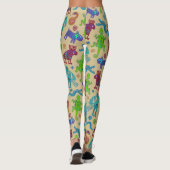 Afrikaans Mexicaans primitief tribaal patroon 1 Leggings (Achterkant)