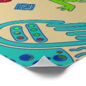 Afrikaans Mexicaans primitief tribaal patroon 1 Poster (Hoek)