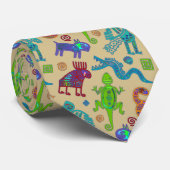 Afrikaans Mexicaans primitief tribaal patroon 1 Stropdas (Opgerold)