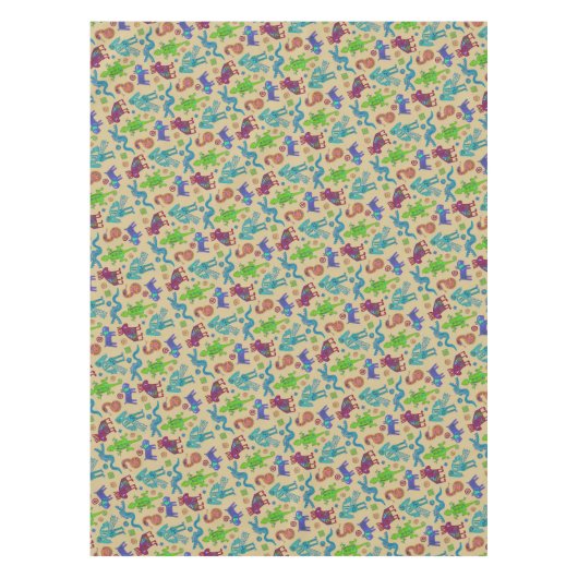 Afrikaans Mexicaans primitief tribaal patroon 1 Tafelkleed (Voorkant)