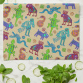 Afrikaans Mexicaans primitief tribaal patroon 1 Theedoek (Gevouwen)