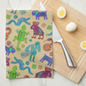 Afrikaans Mexicaans primitief tribaal patroon 1 Theedoek (Quarter Fold)