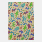 Afrikaans Mexicaans primitief tribaal patroon 1 Theedoek (Verticaal)