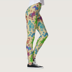 Afrikaans-Mexicaanse cultuur primitief stam patroo Leggings