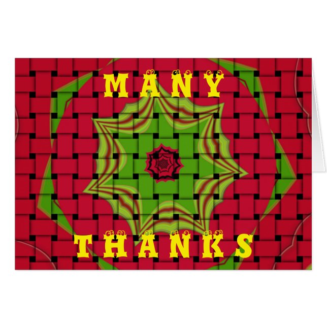 Afrikaans Mooi Geweven Rood en Citroengroen Ontwer (Voorkant Horizontaal)