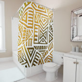 Afrikaans motief digitaal grafisch douchegordijn (In situ)