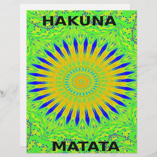 Afrikaans Motief Ontwerp in Groene en Gouden Kunst (Voorkant / Achterkant)