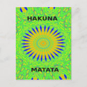 Afrikaans Motief Ontwerp in Groene en Gouden Kunst Briefkaart (Voorkant)