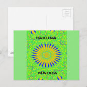 Afrikaans Motief Ontwerp in Groene en Gouden Kunst Briefkaart (Voorkant / Achterkant)