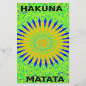 Afrikaans Motief Ontwerp in Groene en Gouden Kunst Briefpapier (Voorkant)