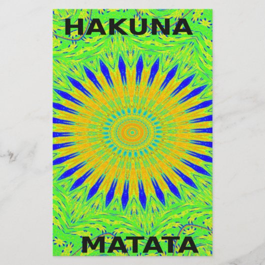 Afrikaans Motief Ontwerp in Groene en Gouden Kunst Briefpapier (Voorkant)