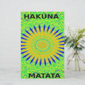 Afrikaans Motief Ontwerp in Groene en Gouden Kunst Briefpapier (Staand voorkant)