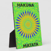 Afrikaans Motief Ontwerp in Groene en Gouden Kunst Fotoplaat (Zijkant)