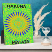 Afrikaans Motief Ontwerp in Groene en Gouden Kunst Fotoplaat (Zijkant)