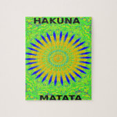 Afrikaans Motief Ontwerp in Groene en Gouden Kunst Legpuzzel (Verticaal)