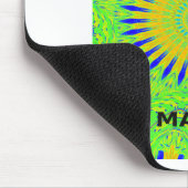 Afrikaans Motief Ontwerp in Groene en Gouden Kunst Muismat (Hoek)