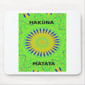 Afrikaans Motief Ontwerp in Groene en Gouden Kunst Muismat (Voorkant)