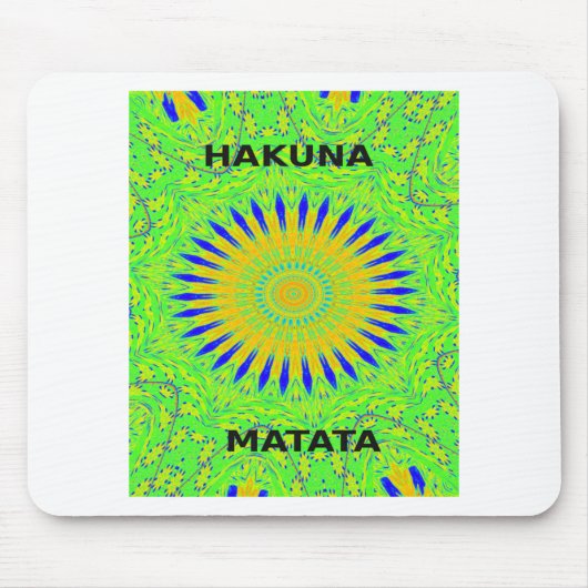 Afrikaans Motief Ontwerp in Groene en Gouden Kunst Muismat (Voorkant)