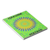 Afrikaans Motief Ontwerp in Groene en Gouden Kunst Notitieblok (Schuin)