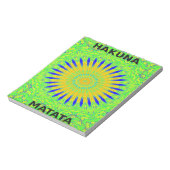 Afrikaans Motief Ontwerp in Groene en Gouden Kunst Notitieblok (Linkerzijde)