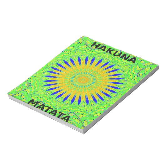 Afrikaans Motief Ontwerp in Groene en Gouden Kunst Notitieblok (Linkerzijde)