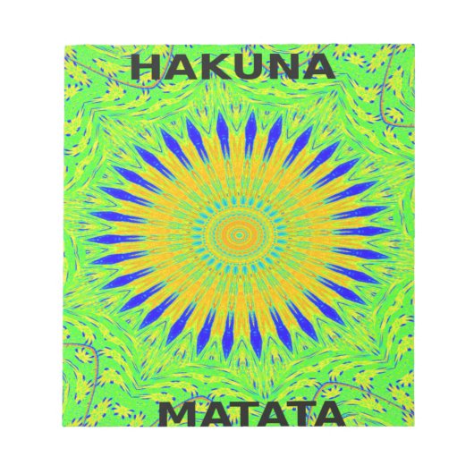 Afrikaans Motief Ontwerp in Groene en Gouden Kunst Notitieblok (Voorkant)