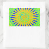 Afrikaans Motief Ontwerp in Groene en Gouden Kunst Rechthoekige Sticker (Tas)