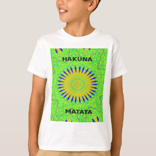 Afrikaans Motiefontwerp in Groen en Goud Kunstprin T-shirt
