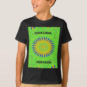 Afrikaans Motiefontwerp in Groen en Goud Kunstprin T-shirt