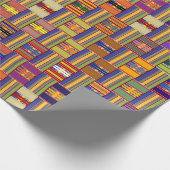 Afrikaans multi-kleurenGlas in lood Kente K45 Cadeaupapier (Hoek)