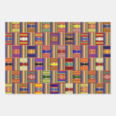 Afrikaans multi-kleurenGlas in lood Kente K45 Inpakpapier Vel (Voorkant 2)