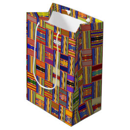 Afrikaans multi-kleurenGlas in lood Kente K45 Medium Cadeauzakje