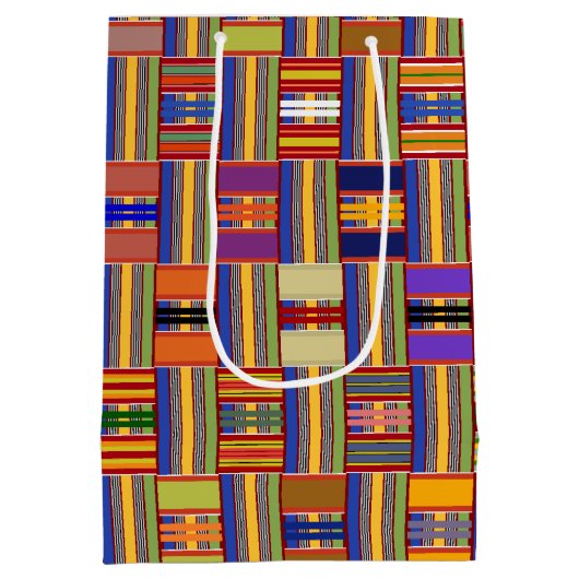 Afrikaans multi-kleurenGlas in lood Kente K45 Medium Cadeauzakje (Achterkant)