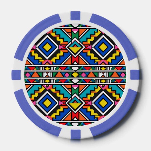 Afrikaans Ndebele Poker Chips (Voorkant)