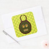 Afrikaans ontwerp #5 @ Stylnic Vierkante Sticker (Envelop)